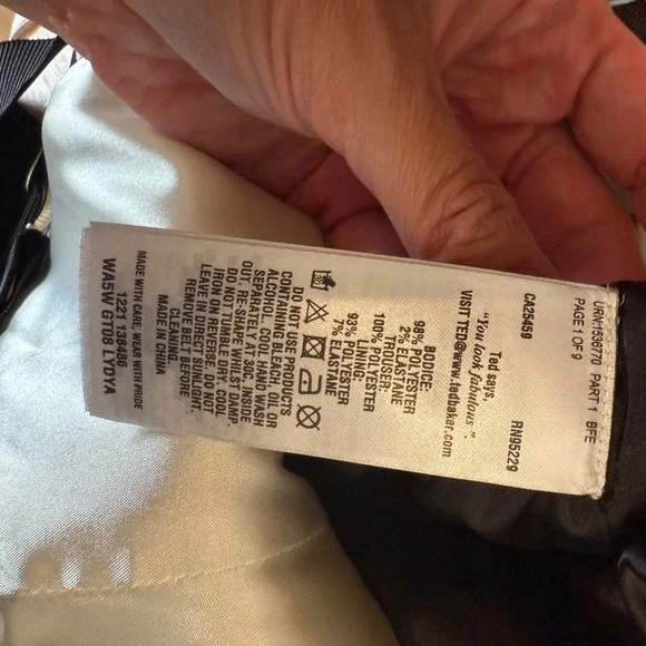 Ted Baker London Jumpsuit Wide Leg cross back lyda Ivory Black - Picture 8 of 9